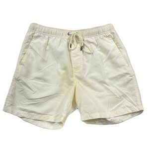Kahuna Shorts Mens Small Yellow Cotton on Garments Drawstring Hawaii NEW